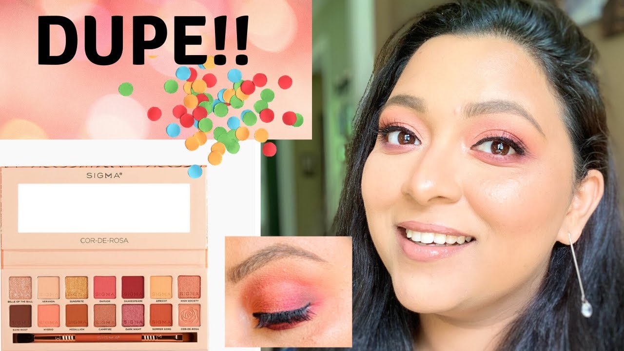 Dupe for SIGMA Beauty Cor De Rosa Palette | Makeup Tutorial + Giveaway (description) |SMITHY SONY