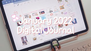 January 2022 Digital Journal with Me 🎉 | iPad Pro | Goodnotes 5