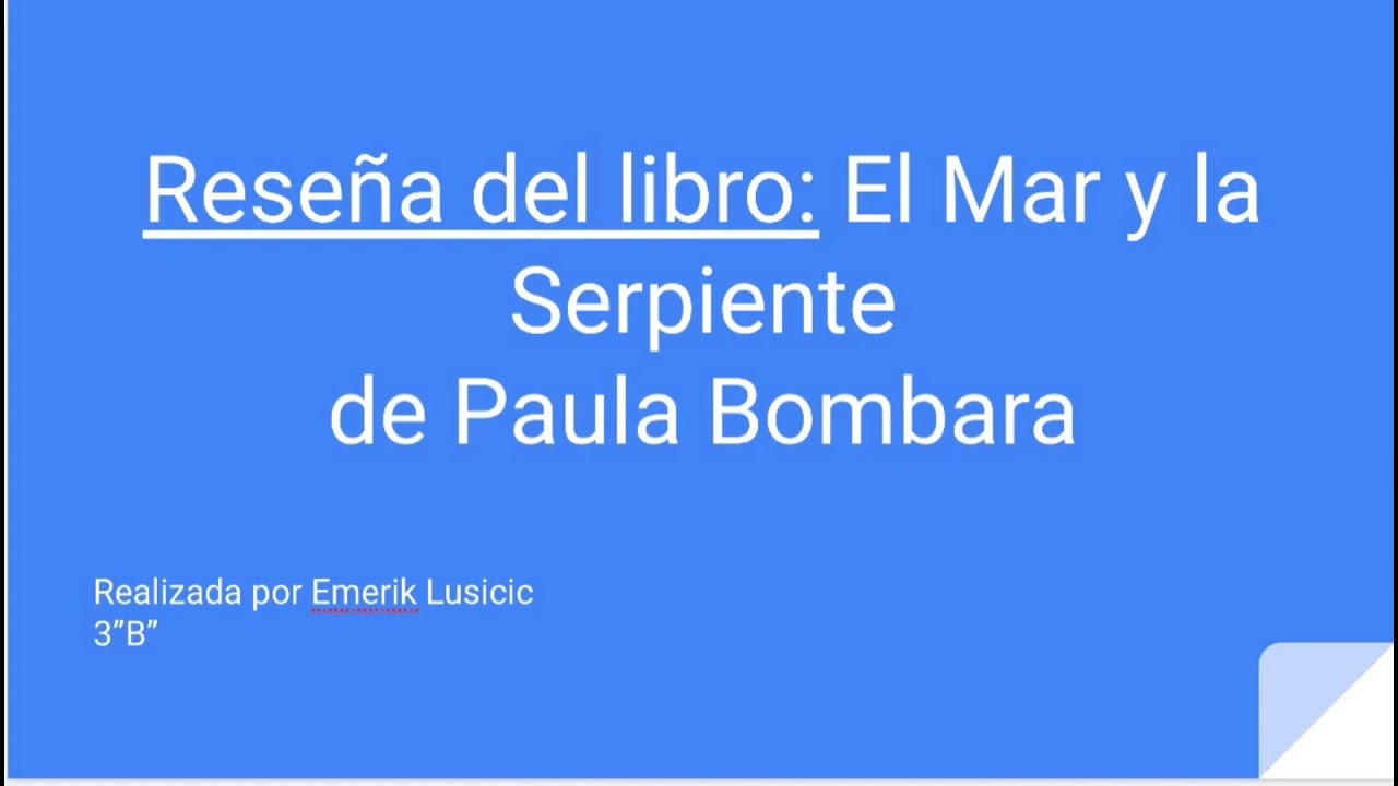 Reseña “El Mar y la Serpiente” - YouTube
