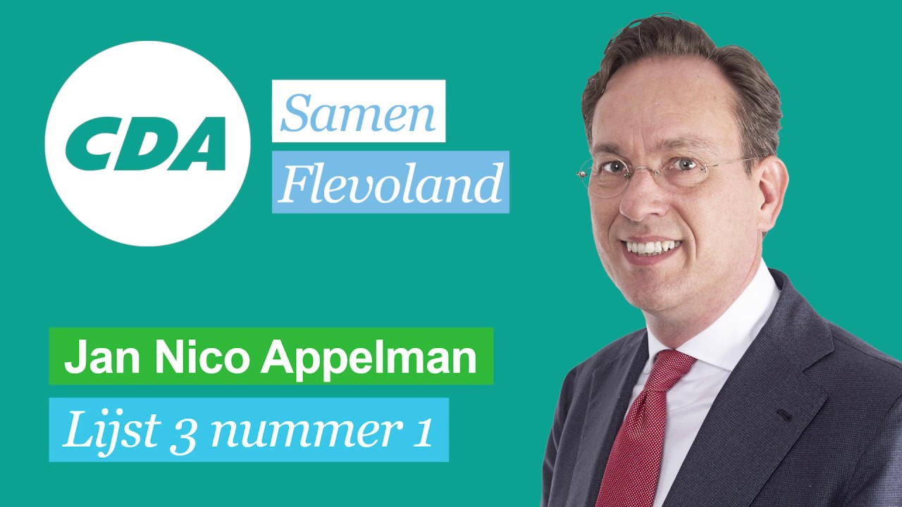 Jan Nico Appelman CDA Flevoland - YouTube