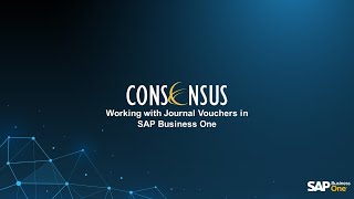 Working with Journal Vouchers in SAP Business One
