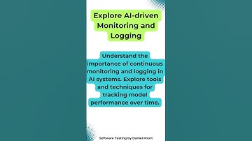 Explore AI-driven Monitoring and Logging #softwaretesting #aiintesting