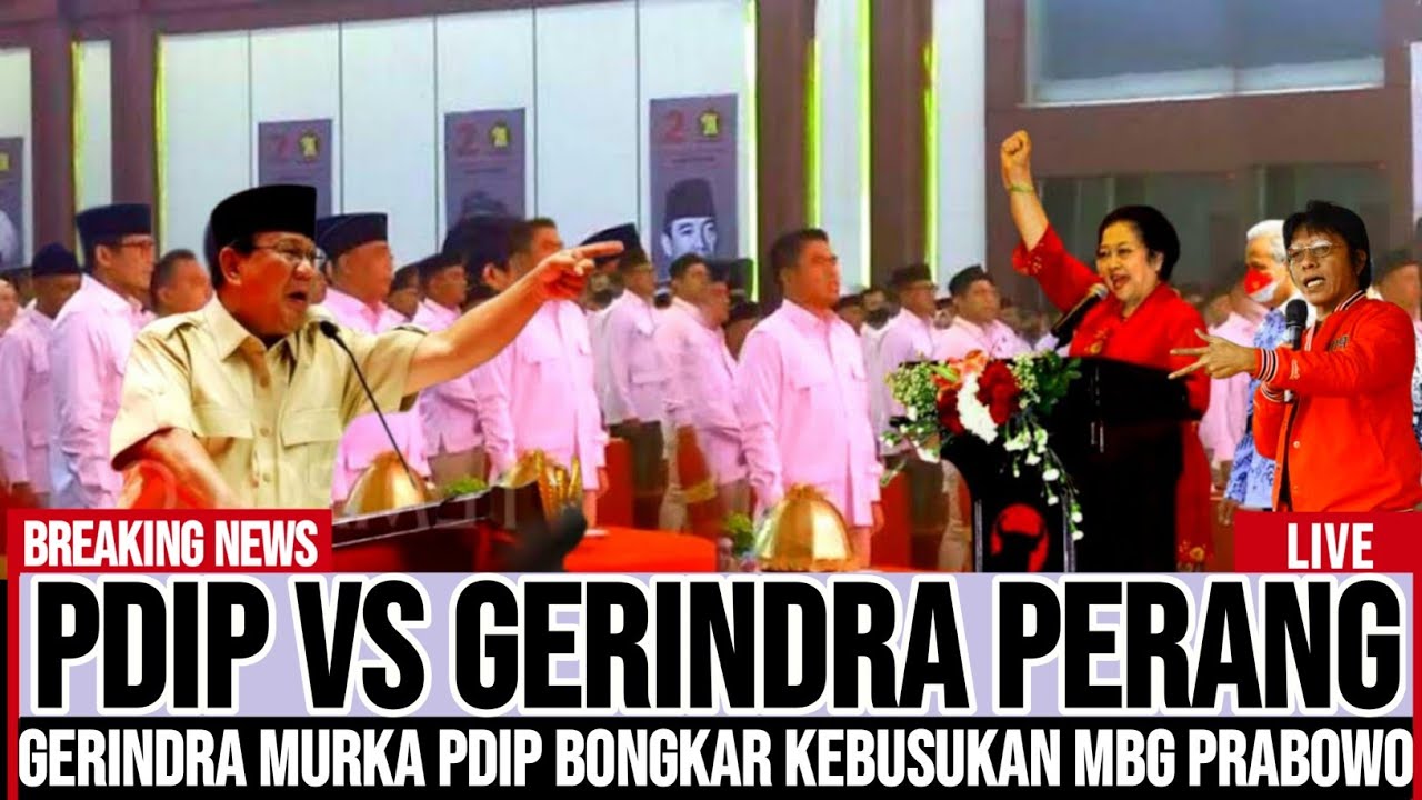 PDIP VS GERINDRA PERANG !! ANAK BUAH PRABOWO TAK TERIMA PDIP BONGKAR ANGGARAN KEBUSUKAN MBG