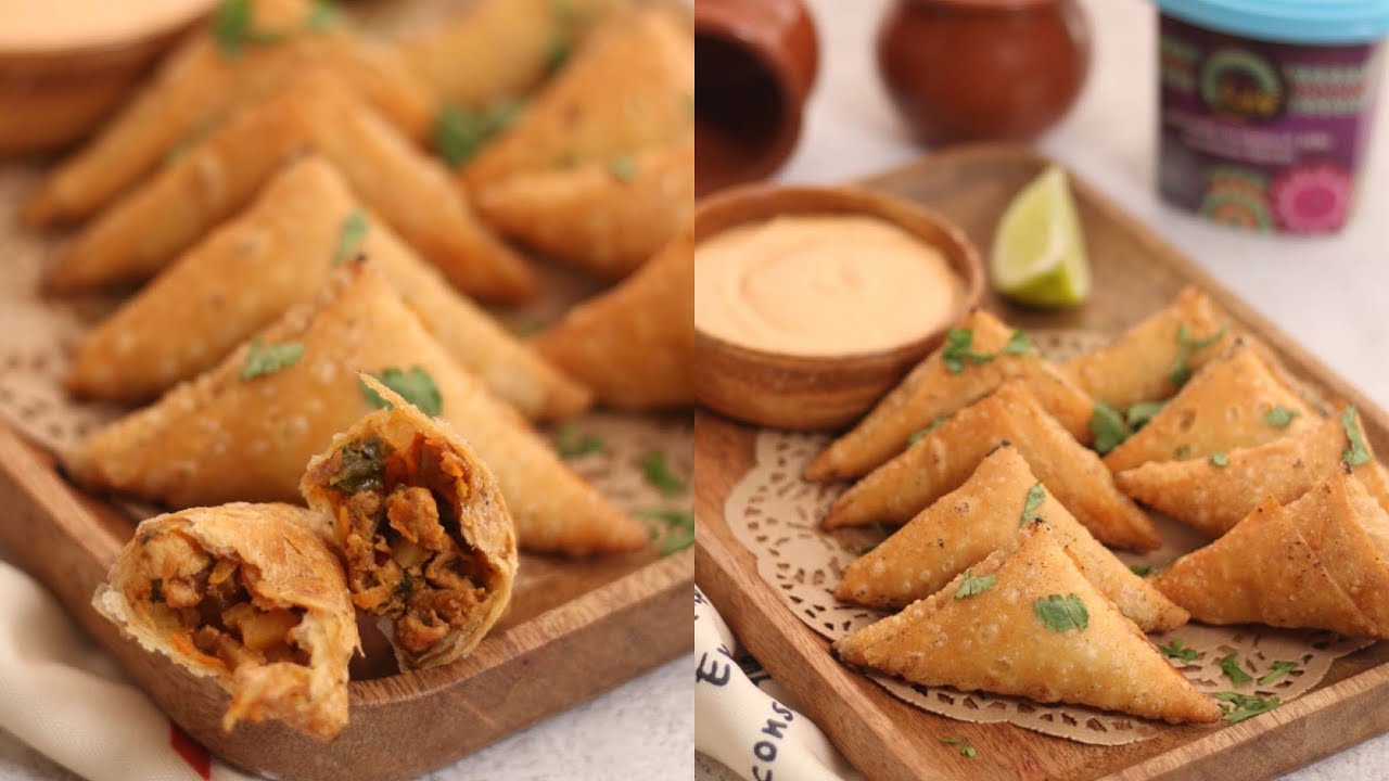 || سمبوسة بحشوة دجاج بدبس الرمان لذيذة 😋|| 🧡🌱♥️ الشيف حصه 👩🏻‍🍳