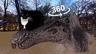 360° VR Maxwell the cat in Jurassic Park