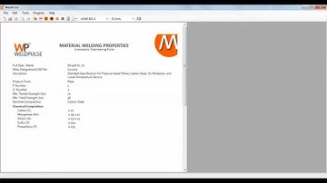 Welding Data for two different materials SA-516 Gr. 70 & SA-283 Gr. C with WeldPulse Software