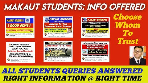 MAKAUT ODD EXAM, ALL QUERIES ANSWERED, RESULT SPECIAL