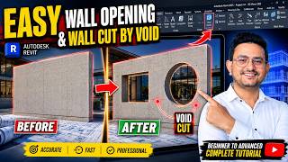 How to Cut Openings in Revit Walls Using Void Forms | Complete Hindi Tutorial #Revit #architecture