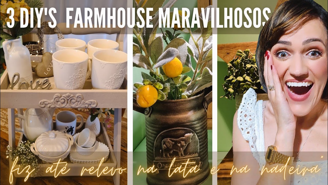 Faça você mesmo sua decoração FARMHOUSE linda e gastando pouco