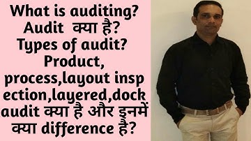 What is auditing?Types of audit?Difference in Process,product,layered,layout,dock audit/हिंदी /urdu