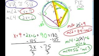 10-4 Inscribed Angles Examples