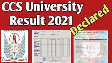 CCS University Meerut result || CCS University Meerut latest news || CCS University Update