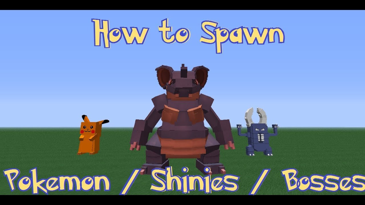 Minecraft: Pixelmon How Spawn Pokemon / Shinies / - YouTube