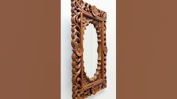 Wooden Carved Frame Handcrafted Wooden FrameDecorative Wooden Mirror FrameTraditional Wood Carving