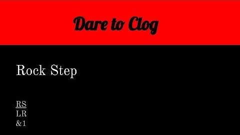 Rock Step - Clogging Step Teach