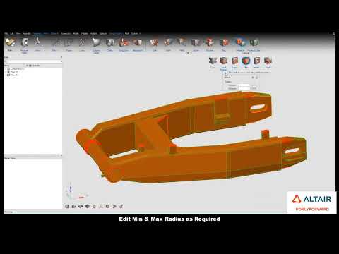 HyperWorks 2021: Geometry Cleanup, Defeature Fillets