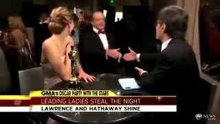 Jennifer Lawrence and Jack Nicholson flirt on camera