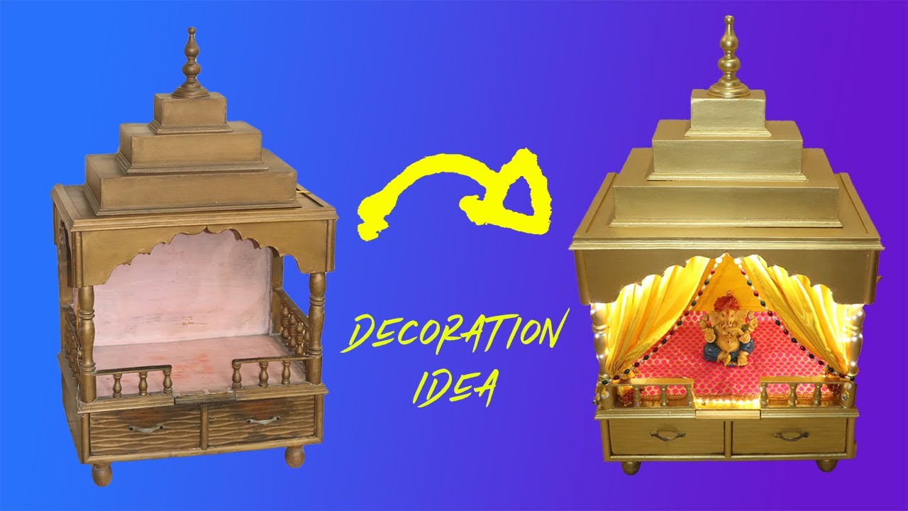 Temple decoration idea, How to decorate a temple in few minutes ...