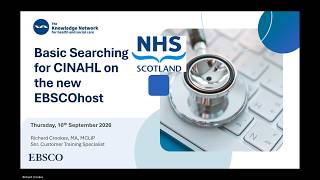 Basic Searching for CINAHL on the new EBSCOhost - NHS Scotland
