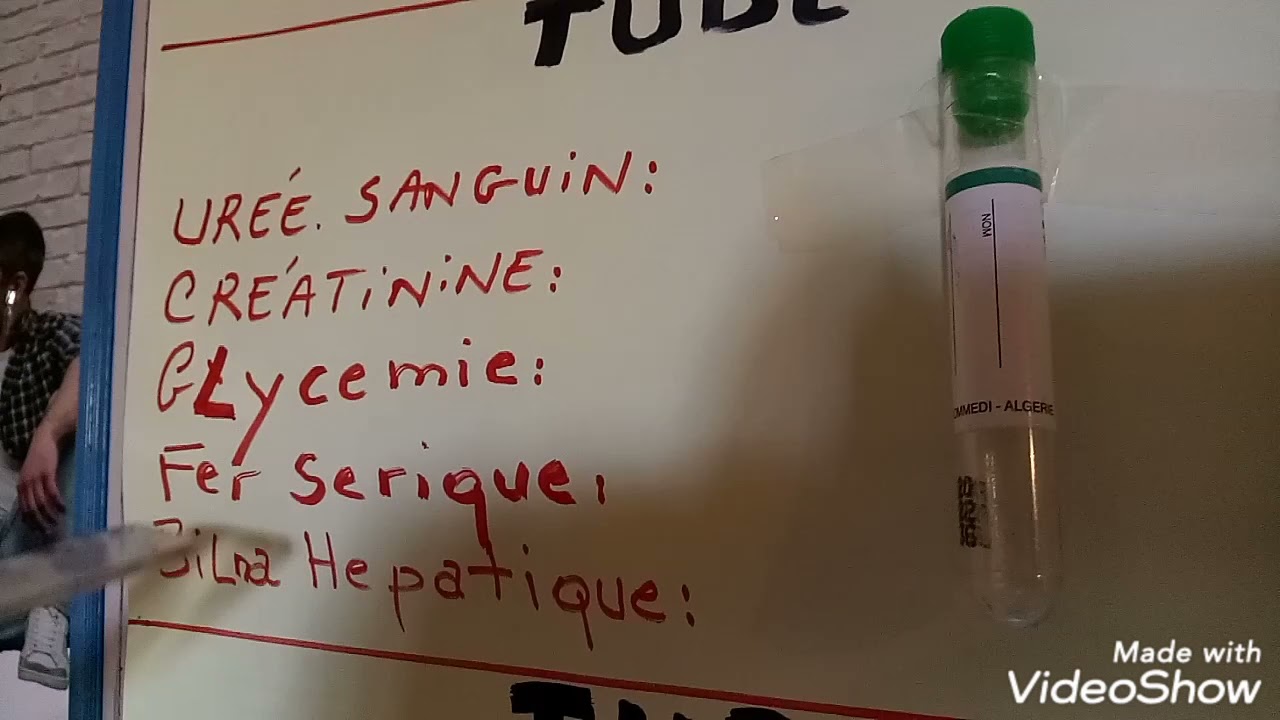 Les abréviations des analyses et les tubes des analyses(للطلبة)