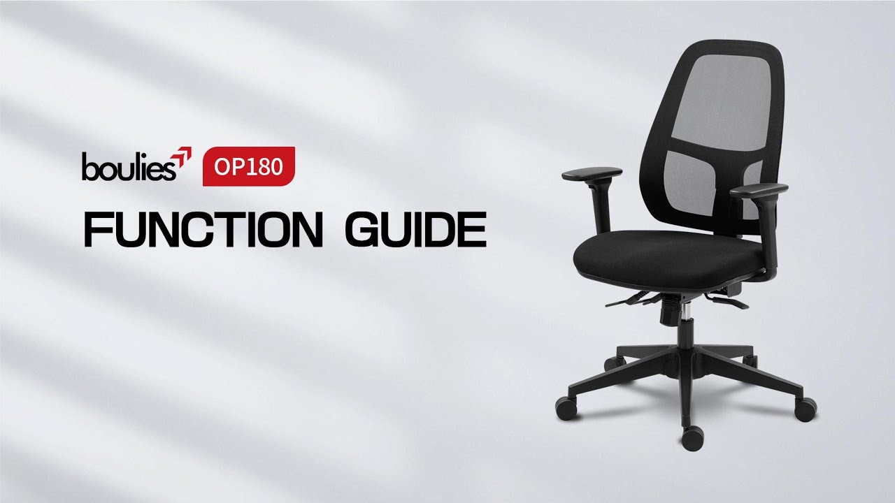Boulies OP180 Ergonomic Chair Functions Guide