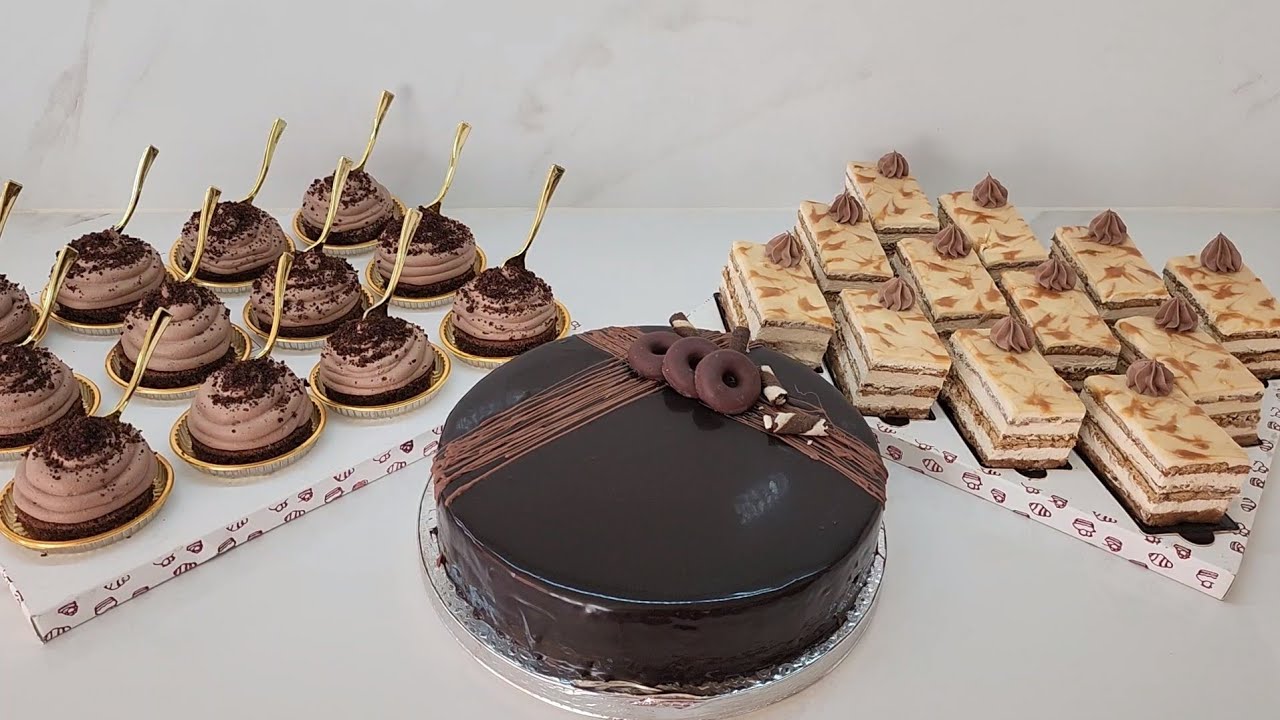 خدميهم لكليان بكل افتخار😉ب1لتر كريمة وبدون فرن خرجت گاطو گلاصي+ليطرونش باتيسري+ميني كيك بمذاق خيالي💰