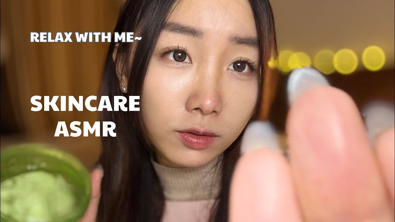 ASMR Night Skincare | Ngủ lại nhà bạn gái, đèn tắt rồi nhưng…