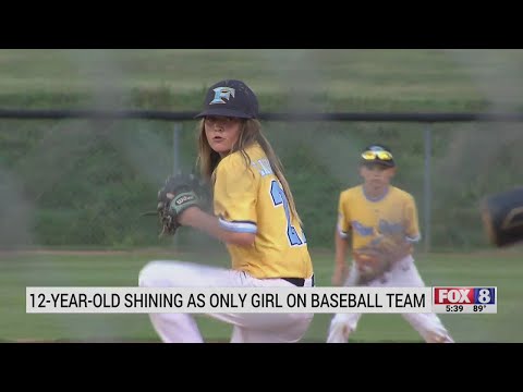 12-year-old shining as only girl on baseball team