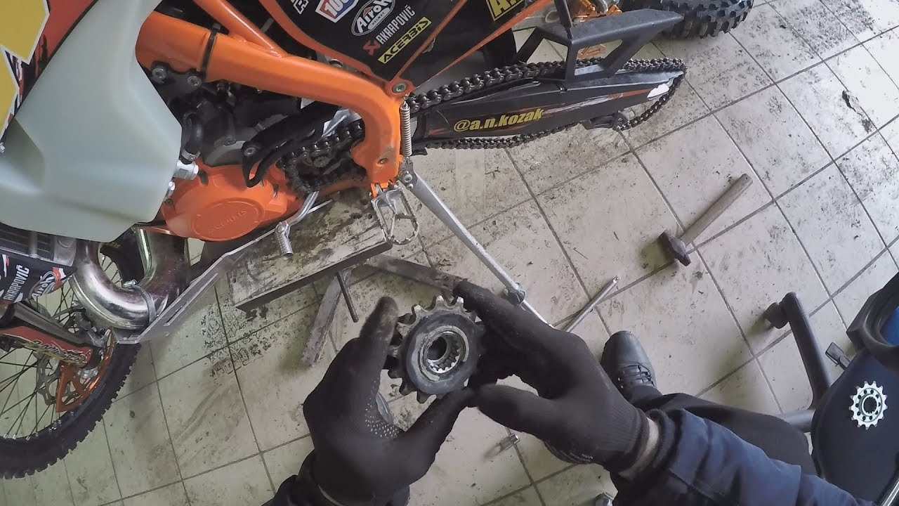 KTM EXC Замена Передней Звезды / Sprocket Replacement YouTube
