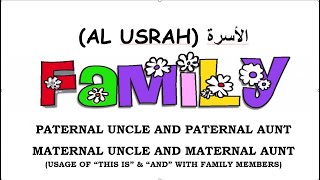 Paternal Uncle & Paternal Aunt Or Maternal Uncle & Maternal Aunt In Arabic