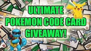 ULTIMATE Pokemon Code Card GIVEAWAY! | FREE Pokemon Code Cards!