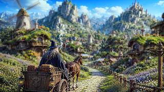 The Wizard's Journey: A Peaceful Day in Bloomhill Village | Cozy Celtic Music