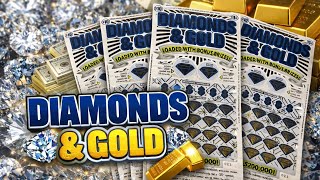 Playing the NEW ARKANSAS DIAMONDS 💎 & GOLD 🪙 SCRATCH OFFS.