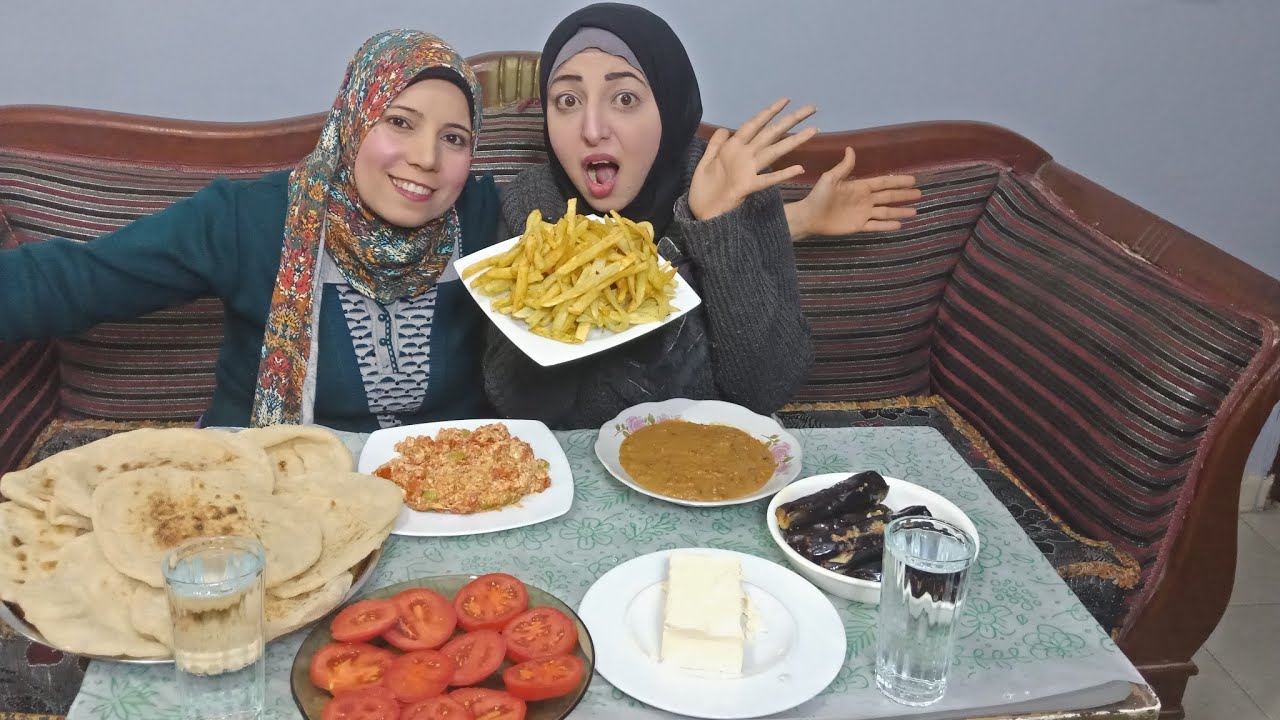 تحدي علي فطار شعبي المصري امال ضد شيماء علي فول 🥔بطاطس» طعميه شكشكوكه