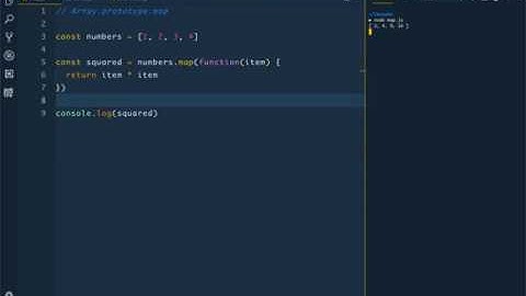 How to square numbers in an array using map