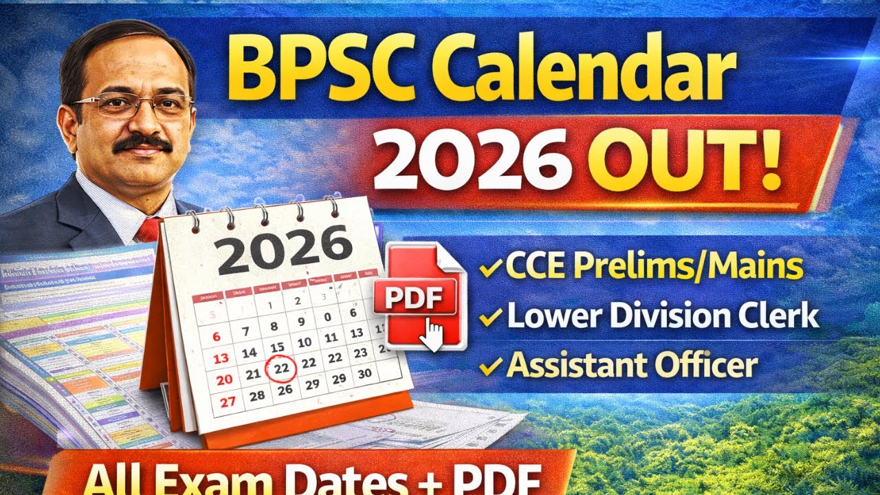 BPSC Exam Calendar 2026 OUT | All Exam Dates, PDF Download & Schedule ...