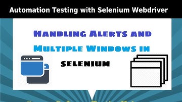 Alert and Multiple Windows Handling In selenium webdriver - Part I