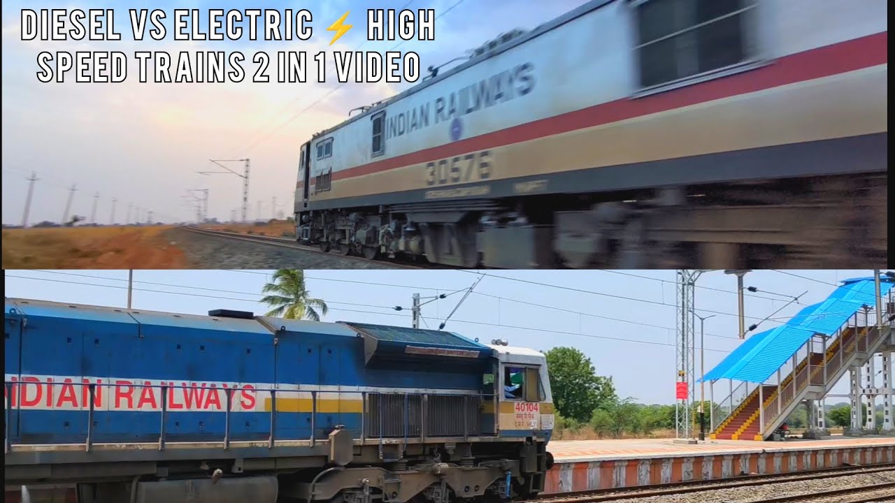 DIESEL vs ELECTRIC || Locomotive Power || High Speed Trains South Central Railway | #indianrailways