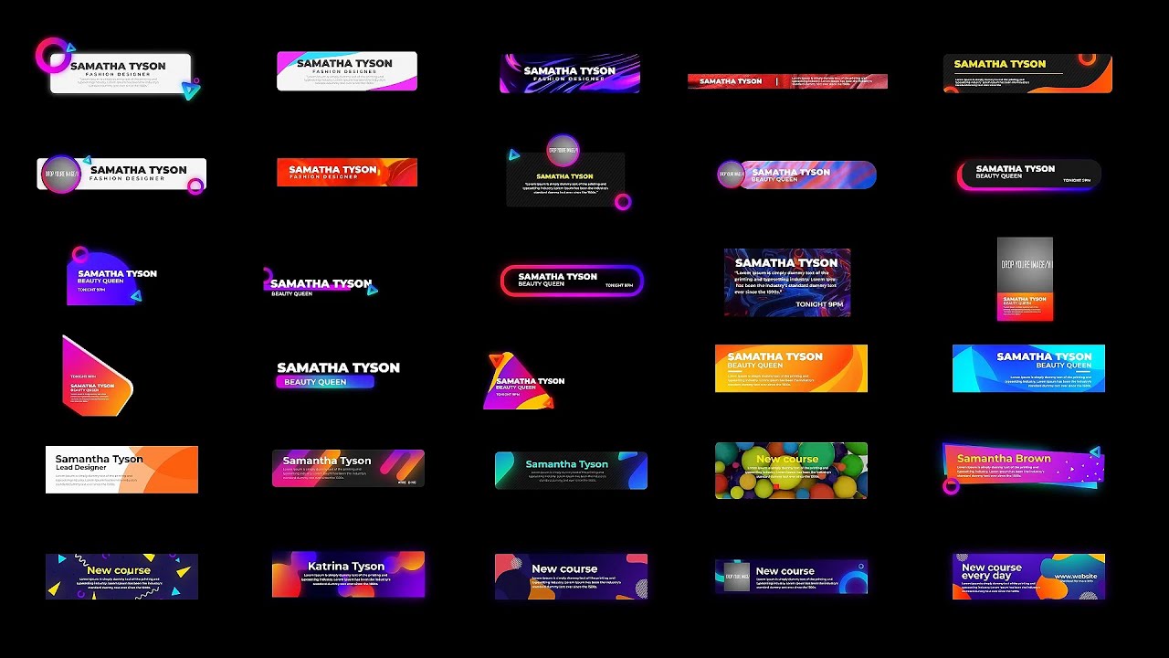 Pop Lower Thirds (Mogrt) Premiere Pro template YouTube
