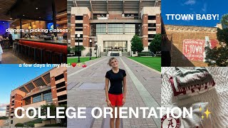 college orientation vlog at UA + a few days in my life!