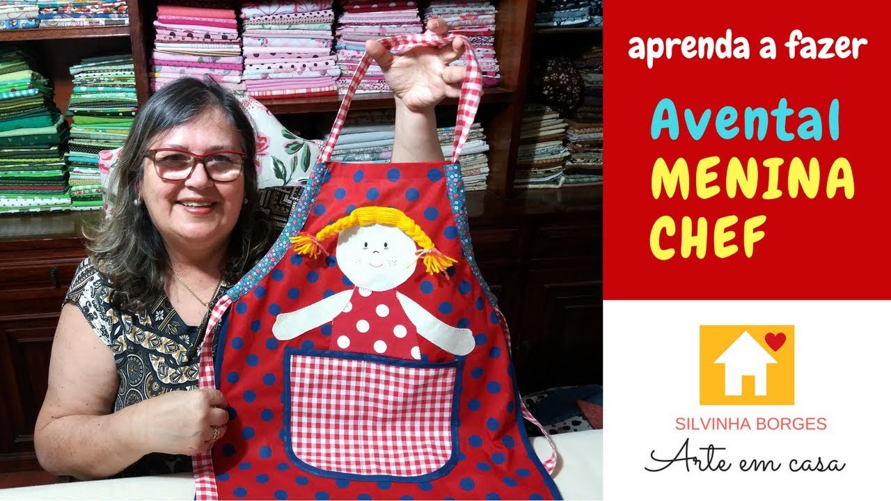 Hora da cozinha!! Criando o Avental da Menina Chef
