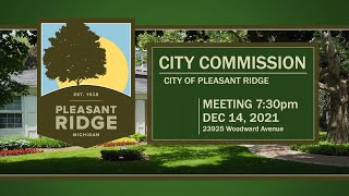 Pleasant Ridge City Commission - December 14, 2021