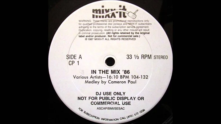 Cameron Paul - In The Mix 86' - Mixx-It