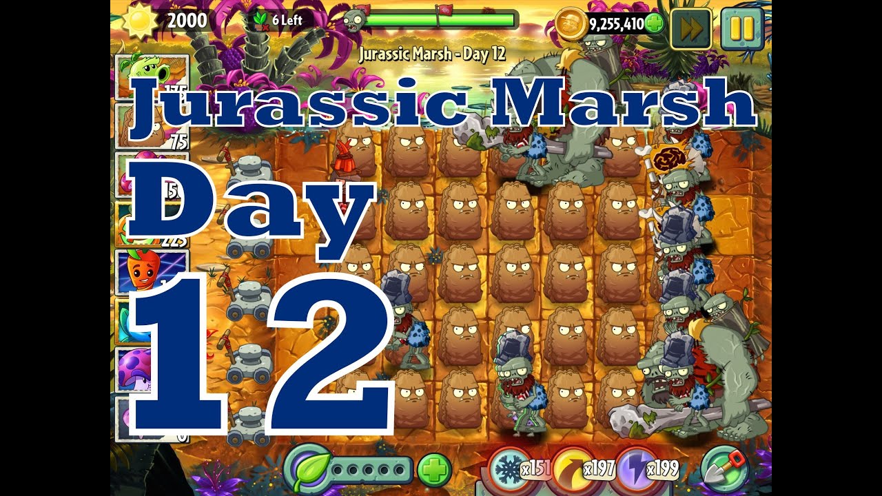 Plants Vs Zombies 2 Jurassic Marsh Day 12 Hack Is Back Eat Me If