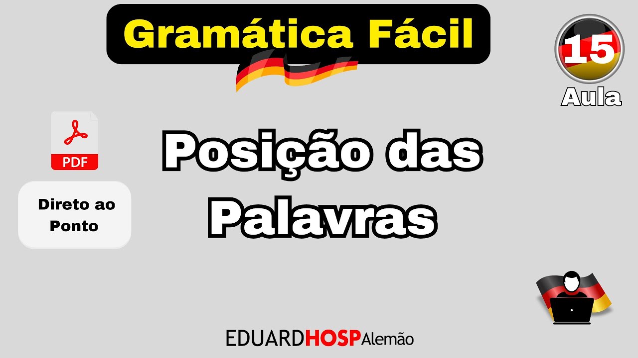 Aula 15 - Gramática Fácil - Posição das Palavras - YouTube