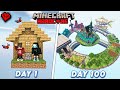 We survived 100 days in one house only world in minecraft hardcore  aryaflix