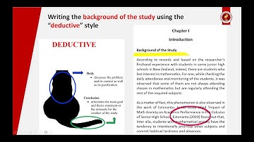 How to Write the Background of the Study - Part 2 (Deductive Style)