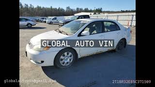 Toyota Corolla 2005 2T1BR32E85C371509