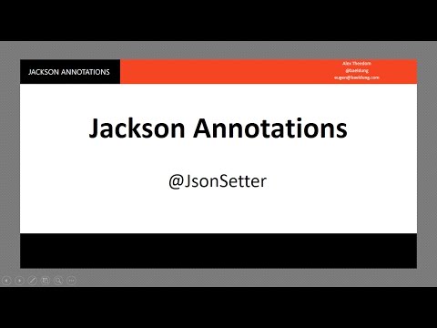 Jackson Deserialization - 2 - @JsonSetter