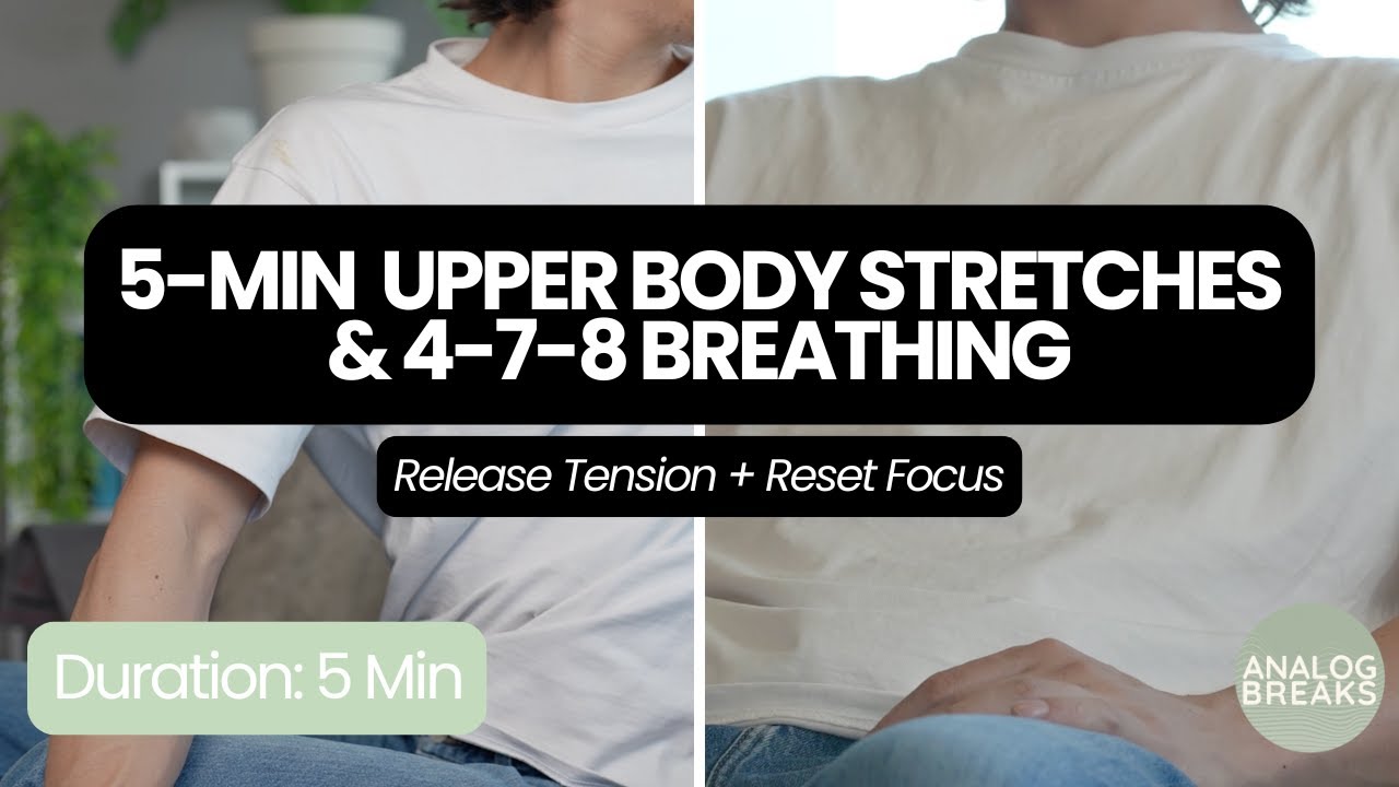 5-Minute Desk Reset | Neck Stretches, Spinal Twist, Wrist Stretches & 4-7-8 Breathing